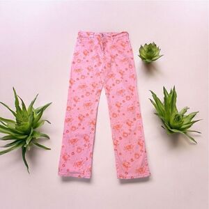 LEVIS 512 PERFECTLY SLIMMING STRAIGHT LEG CORAL FLORAL DENIM JEANS W30/L30